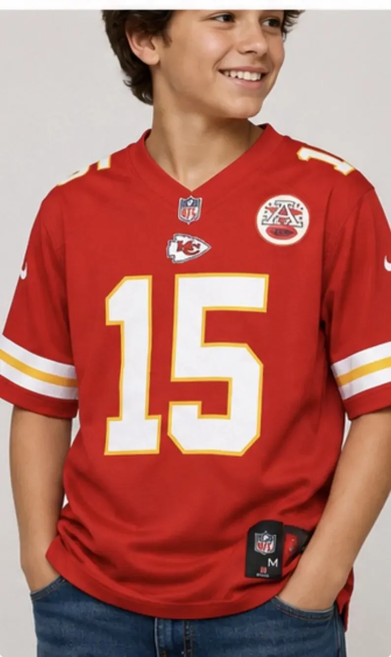 Patrick Mahomes Kansas City Chiefs Youth M 10/12 #15 Red NFL Jersey